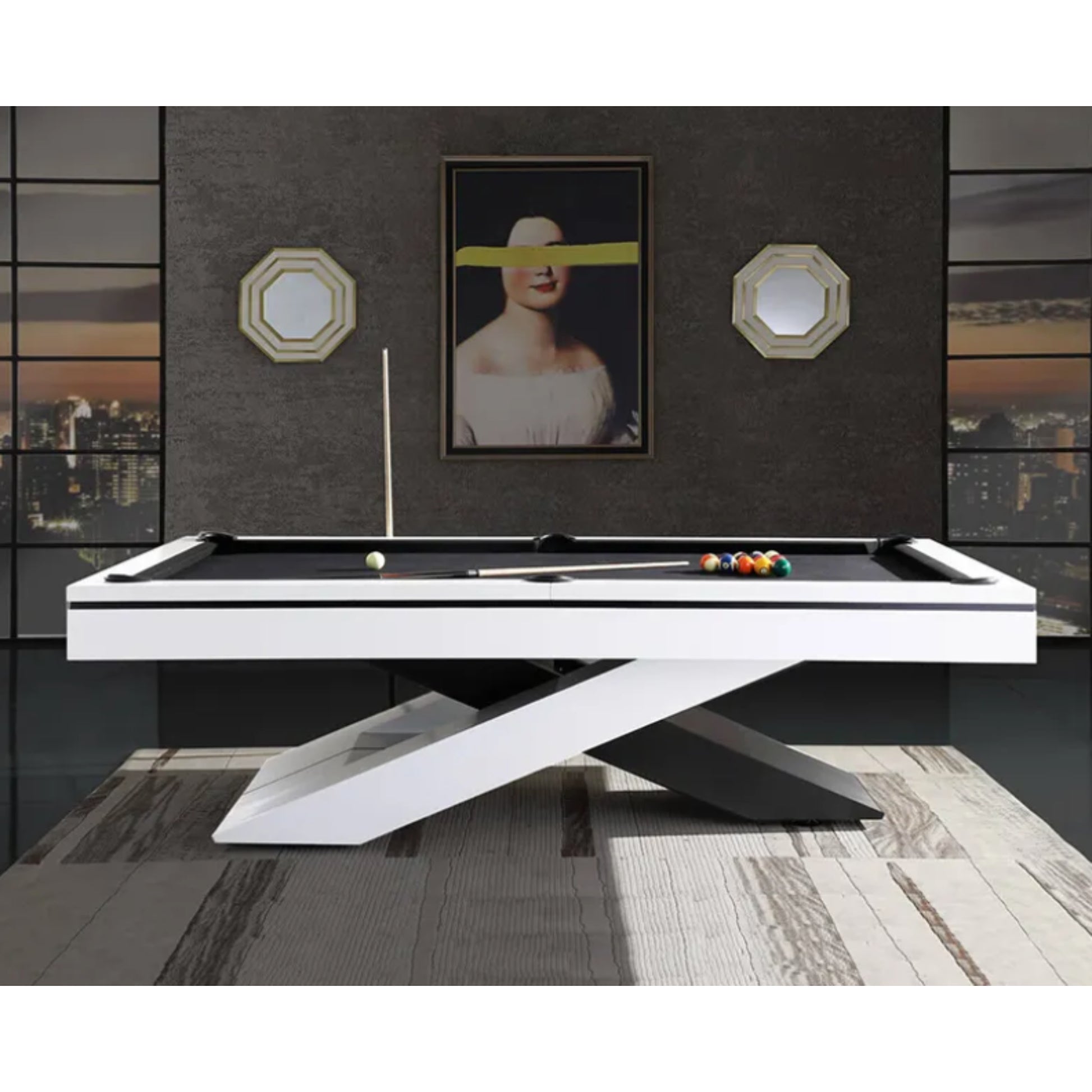 Meridian Atelier X-Frame 8-Foot Designer Pool Table — product view 2